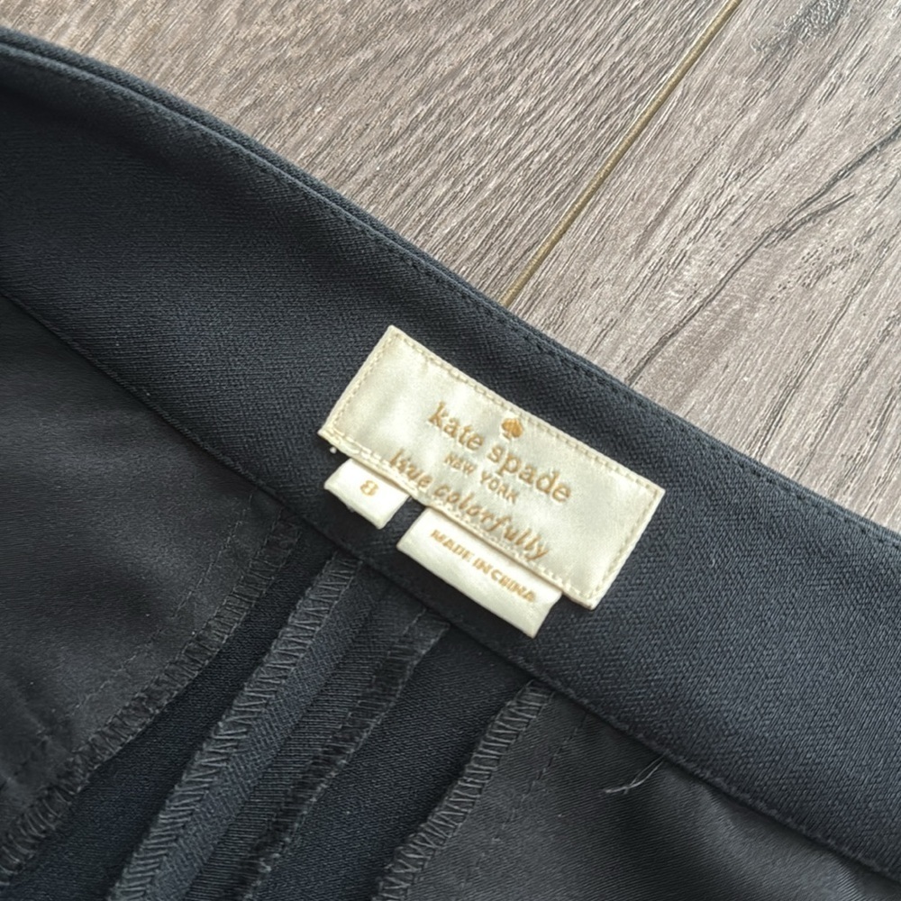 Kate spade black trousers size 8 - Picture 3 of 6